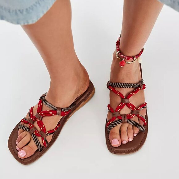 Free People Women's Tide Up Rope Sandals - Picture 1 of 14